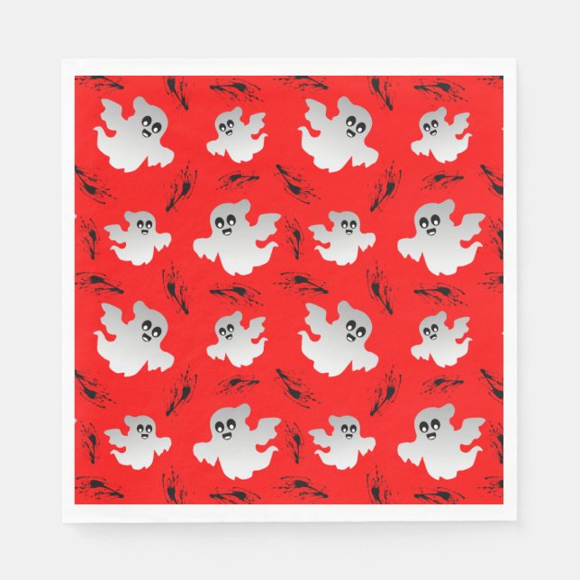 Cute Halloween Ghosts Napkin (Front)