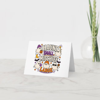 Cute Halloween Ghosts Spooky Season Design Thank You Card