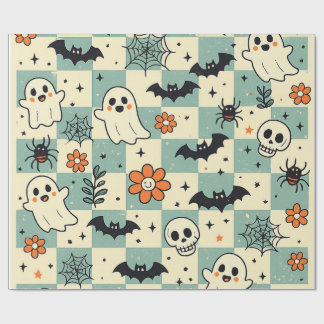 Cute Halloween Ghosts Wrapping Paper