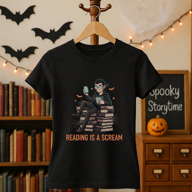 Cute Halloween Gift for Librarians & Readers T-Shirt (Creator Uploaded)