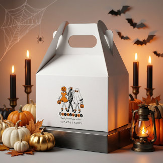 Cute Halloween Girls Skeleton Ghost Pumpkin Favor Box