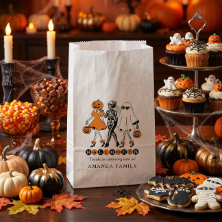 Cute Halloween Girls Skeleton Ghost Pumpkin Favour Bag