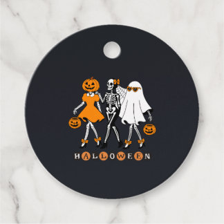Cute Halloween Girls Skeleton Ghost Pumpkin Favour Tags