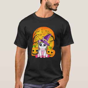 Cute Halloween Girls Women Witchy Unicorn Hallowe T-Shirt