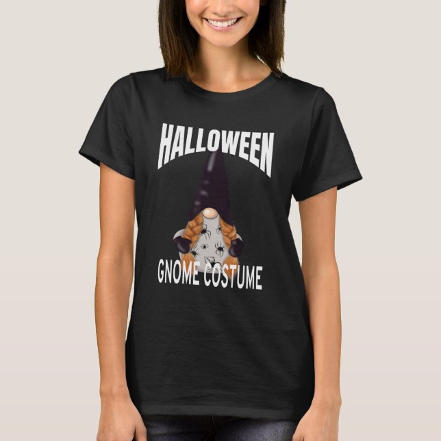 Cute Halloween Gnome Spider Costume T-Shirt (Front)