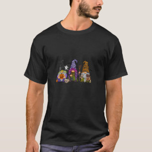 Cute Halloween Gnomes Autumn Pumpkins Fall Holiday T-Shirt
