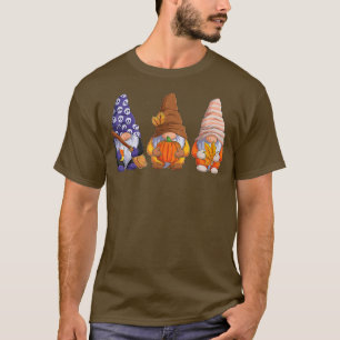 Cute Halloween Gnomes Autumn Pumpkins Fall Holiday T-Shirt