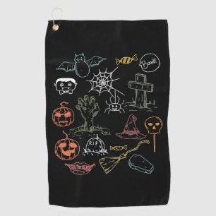 Cute Halloween Halloween Boo Pumpkin Golf Towel