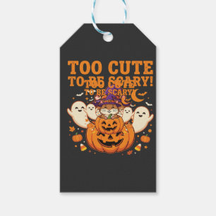 Cute Halloween Hamster Pumpkin Ghost Design_1 Gift Tags