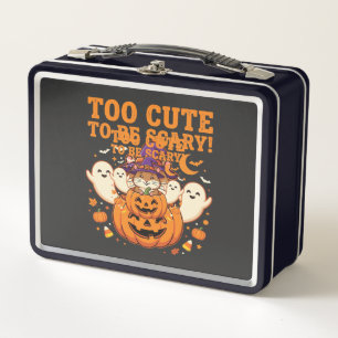 Cute Halloween Hamster Pumpkin Ghost Design_1 Metal Lunch Box