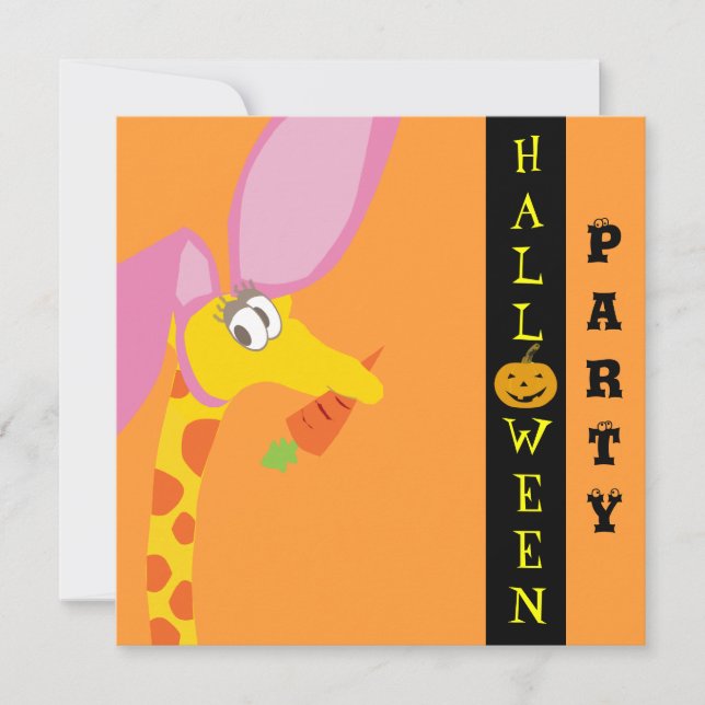 Cute Halloween Invitation Card - Customizable (Front)