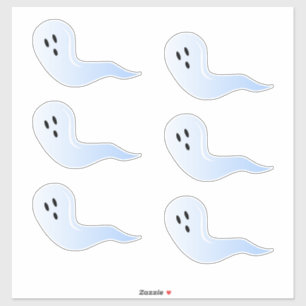 Cute Halloween Iridescent Ghost Set of 6 Stickers