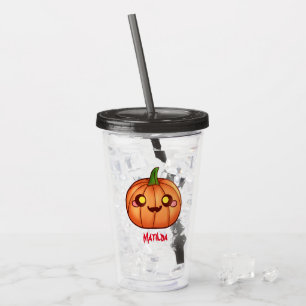 Cute Halloween Jack O Lantern  Acrylic Tumbler