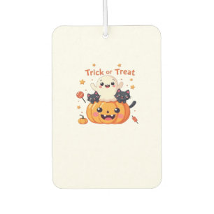 Cute Halloween - Kawaii Ghost and Black Cats Class Air Freshener