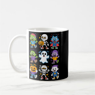 Cute Halloween Kids Cartoon Ghost Zombie Vampire Coffee Mug