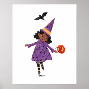 Cute Halloween kids costume trick and treat parade Poster