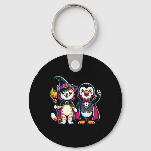 Cute Halloween Kids Penguin Vampire Cat Witch Funn Keychain