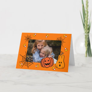 Cute Halloween Kids Photo Card