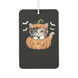 Cute Halloween Kitten in a Pumpkin Classic T-Shirt Air Freshener