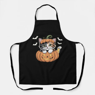 Cute Halloween Kitten in a Pumpkin Classic T-Shirt Apron