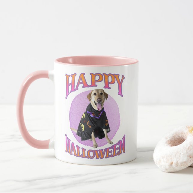 Cute Halloween Labrador Mug (With Donut)