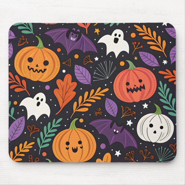 Cute Halloween Magic Pattern Mouse Pad (Front)