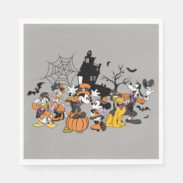 Cute Halloween Mickey and Friends Napkin (Front)