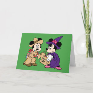 Cute Halloween Mickey and Minnie Card