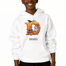 Cute Halloween Monogram Letter D Hoodie
