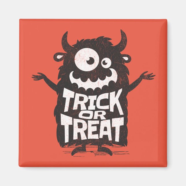 Cute Halloween monster Magnet (Front)