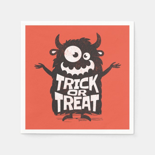 Cute Halloween monster Napkin (Front)