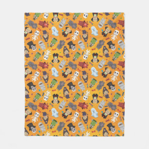 Cute Halloween Monsters Pattern Fleece Blanket