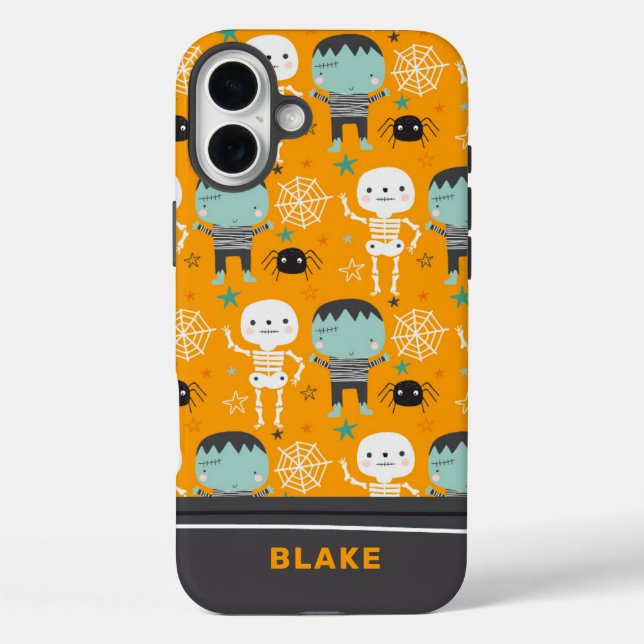 Cute Halloween Monsters Personalized Case-Mate iPhone Case (Back)