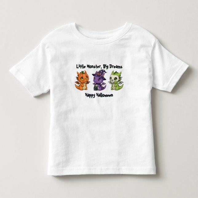 Cute Halloween Monsters Toddler Graphic Tee (Front)