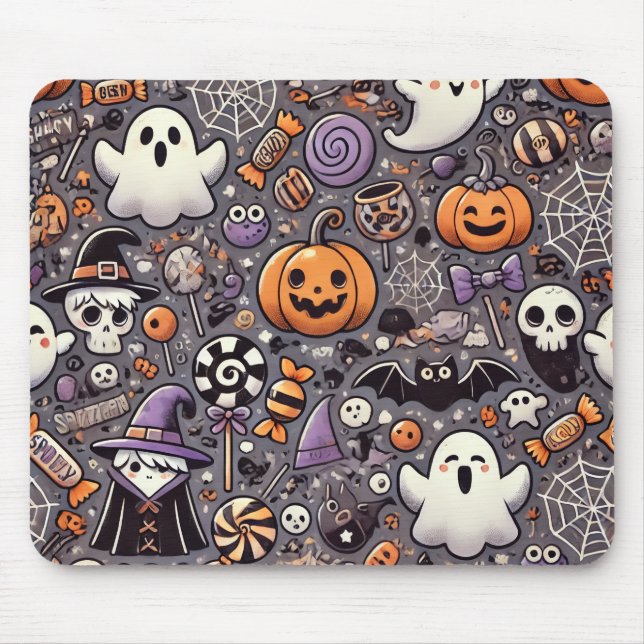 Cute Halloween Mouse Pad (Front)