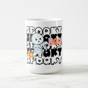Cute Halloween Mummy Mug – Spooky “Boo!”
