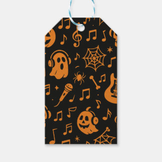 cute Halloween music gift tag