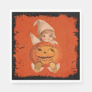 Cute Halloween Napkins, Vintage Halloween Napkin