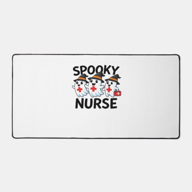 Cute Halloween Nurse Ghosts Cartoon classique T-Sh (Recto)