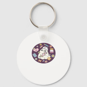 Cute Halloween Nurse Oversized T-Shirt Keychain