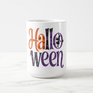 Cute halloween orange purple coffee mug