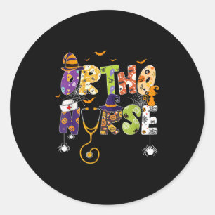 Cute Halloween Ortho Nurse Boo Boo Crew Ghost Spoo Classic Round Sticker