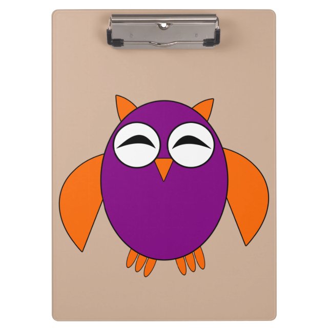 Cute Halloween Owl Clipboard (Front)
