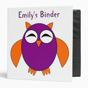 Cute Halloween Owl Custom Binder