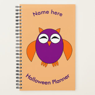 Cute Halloween Owl Custom Planner