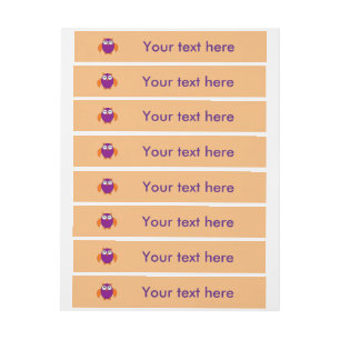 Cute Halloween Owl Customizable Labels