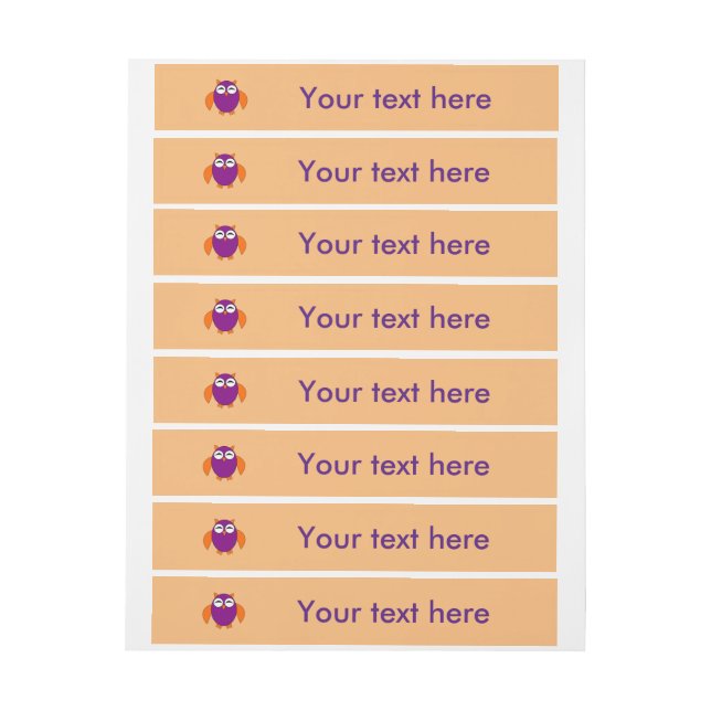 Cute Halloween Owl Customizable Labels (Sheet)