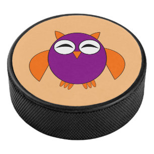 Cute Halloween Owl Hockey Puck