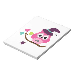 Cute Halloween Owl Notepad