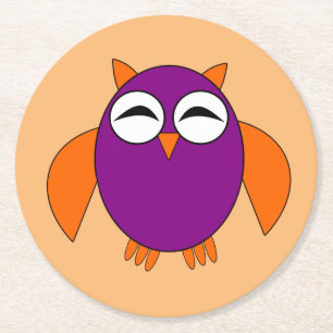 Cute Halloween Owl Paper Coasters